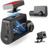 3 Channel Dash Cam for Car with 1080 + 1080 + 480p Three Lenses, Wide Angle Monitoring Range of 140Â° + 140Â° + 130Â°, 24-Hour Parking Monitoring