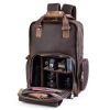 Large Leather Backpack Camera Bag with Tripod Holder-The Gaetano