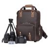 Large Leather Backpack Camera Bag with Tripod Holder-The Gaetano