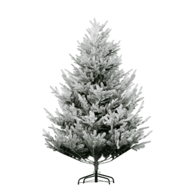 HOMCOM 6 Foot Artificial Christmas Tree, Pine Hinged Xmas Tree With 795 Realistic Branches, Steel Base, Auto Open, Green (Option: As Pic)